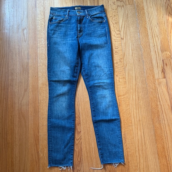 MOTHER Denim - MOTHER HIGH WAISTED LOOKER ANKLE FRAY